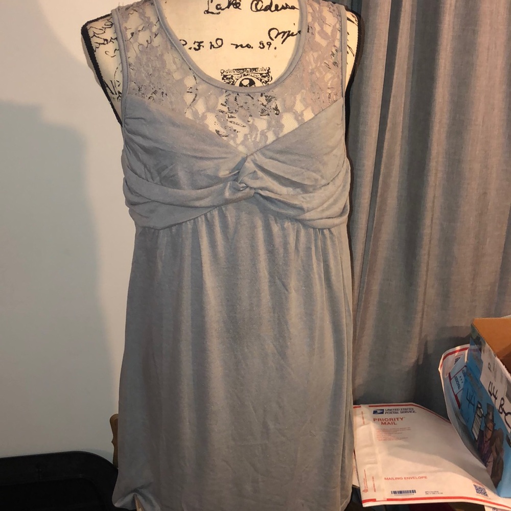 NWOT gray lace sundress